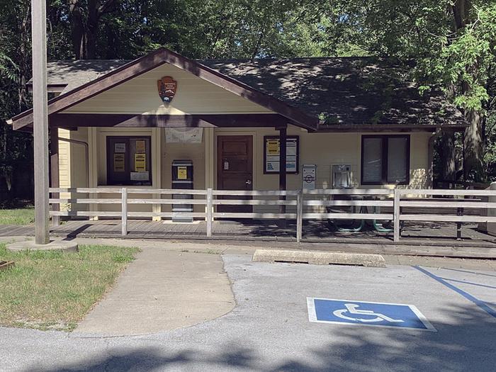 Exterior of the campground office building at Dunewood Campground