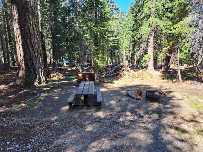 Rancheria # 28Picnic table, bear bin and firepit