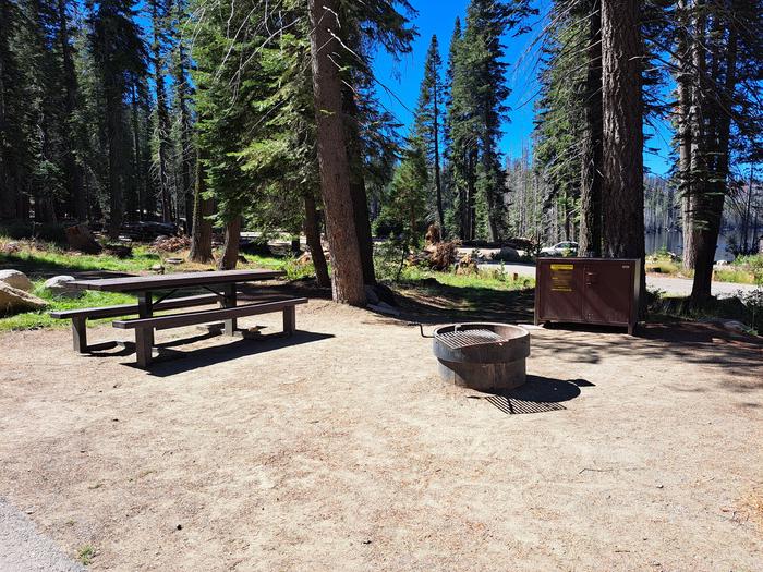 Rancheria site # 81Picnic table, bear bin and firepit