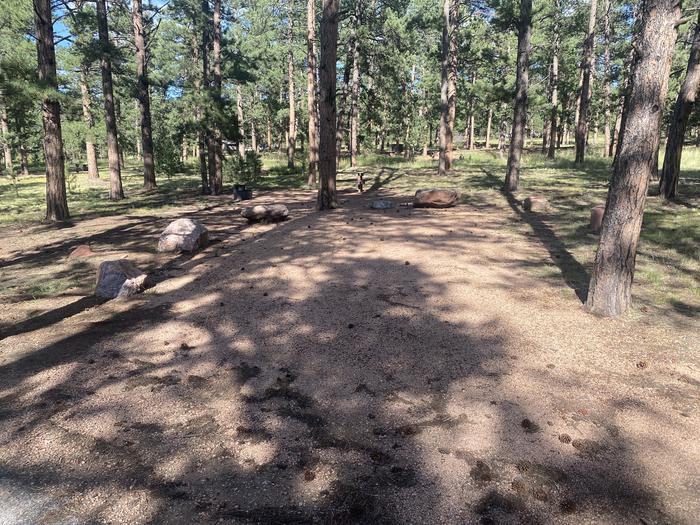 A photo of Site 057 of Loop COLO at COLORADO CAMPGROUND with Picnic Table, Fire Pit, Shade. Spur size - 16W x 42L.