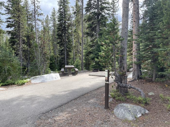 A photo of Site 22 of Loop Anthony Lake at Anthony Lake with Picnic Table, Fire Pit, Shade