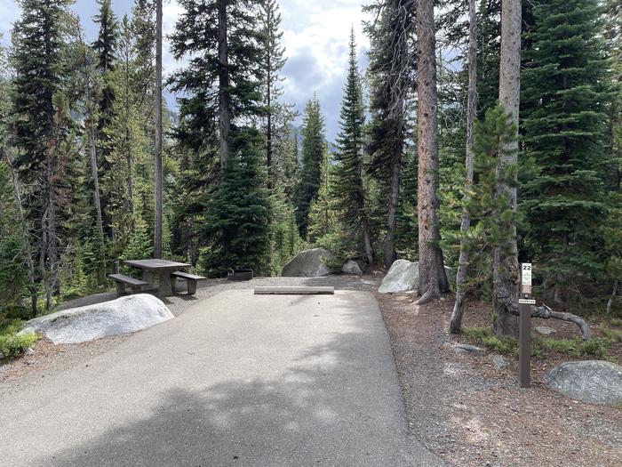 A photo of Site 22 of Loop Anthony Lake at Anthony Lake with Picnic Table, Fire Pit, Shade