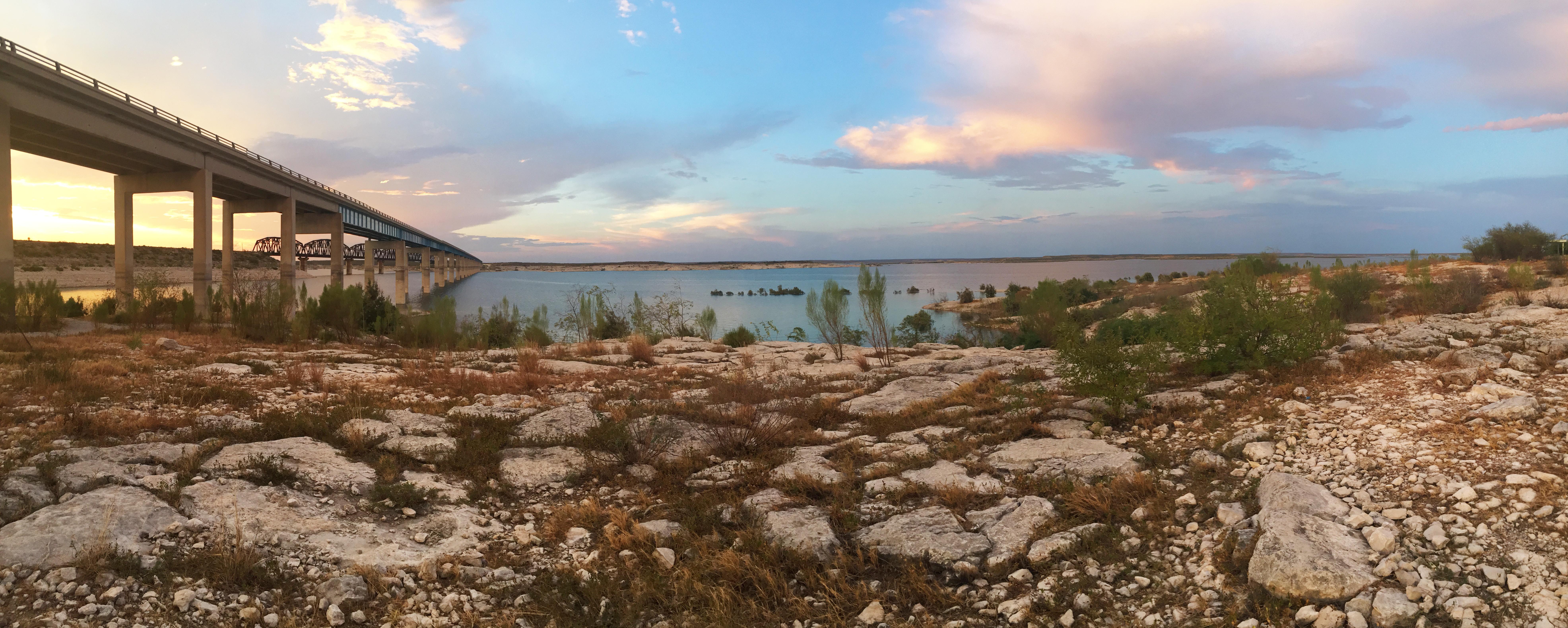 Amistad Reservoir and Hwy 90 Bridge
