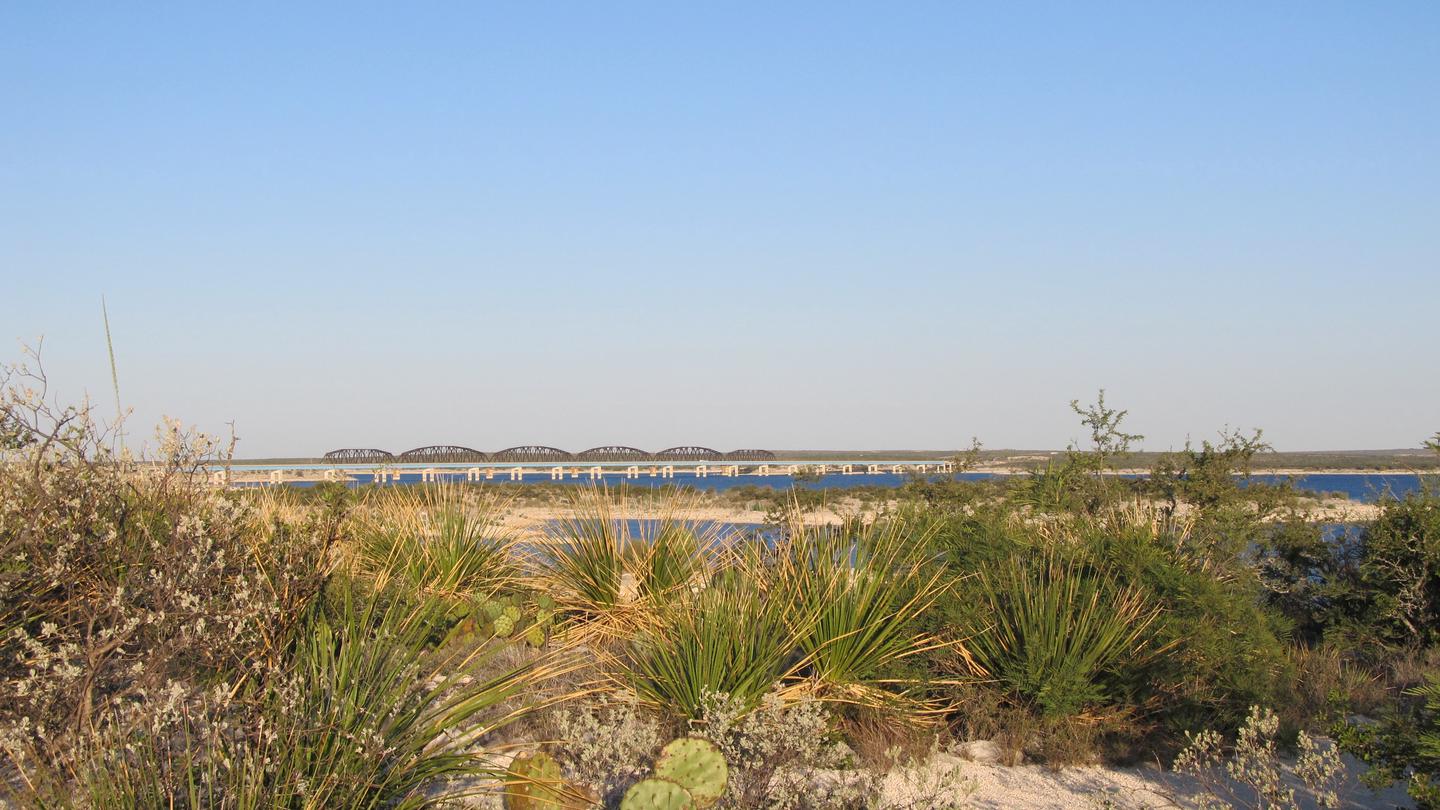 View of Amistad National Recreation Area from The Diablo East Nature TrailBlue skies and blue waters are common at Amistad National Recreation Area