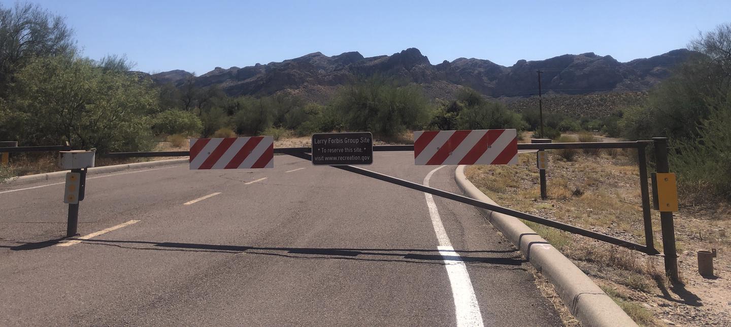 Entry gate to Larry ForbisLarry Forbis Group Site- Tonto National Forest