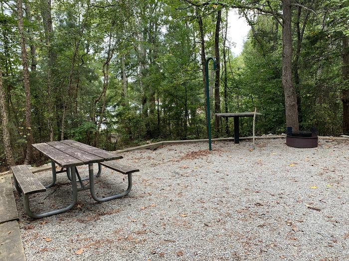 A photo of Site 204 of Loop D at NORTH BEND PARK with Picnic Table, Fire Pit, Lantern Pole