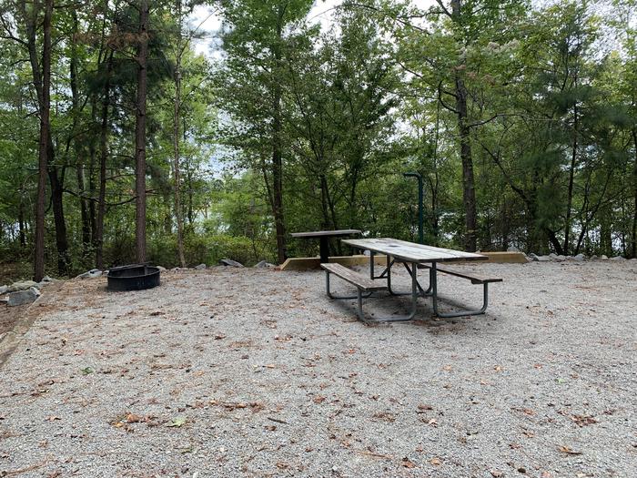 A photo of Site 220 of Loop D at NORTH BEND PARK with Picnic Table, Fire Pit, Lantern Pole