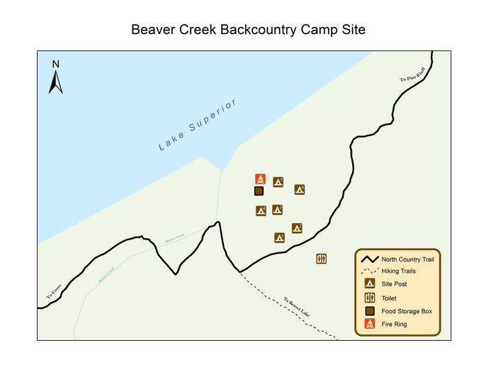 Map of Beaver Creek Backcountry Campground