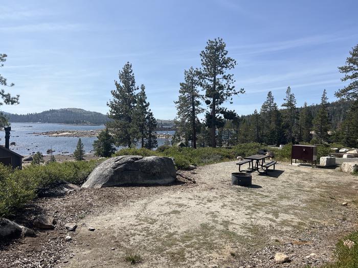 A photo of Site 6 of Loop 1 at Northshore Campground - Loon Lake (CA) with Fire Pit