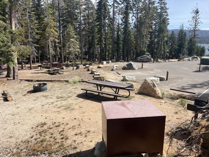 A photo of Site 23 of Loop 2 at Northshore Campground - Loon Lake (CA) with Fire Pit