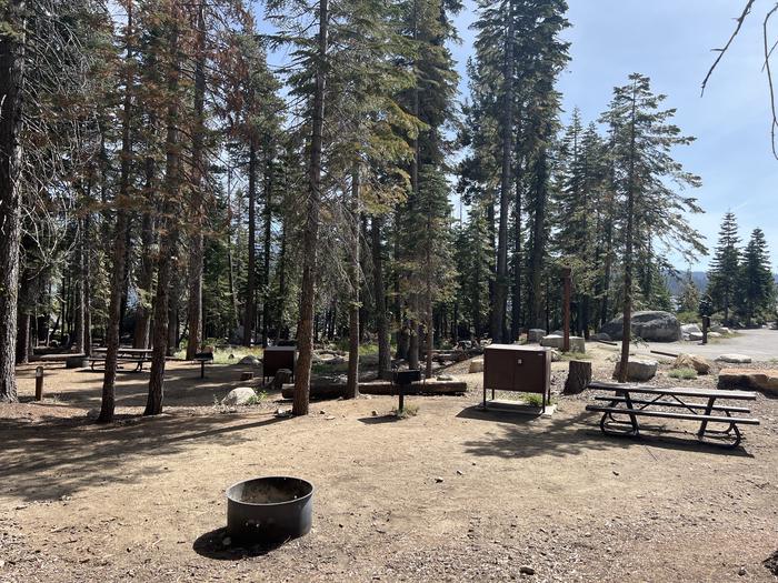 A photo of Site 22 of Loop 2 at Northshore Campground - Loon Lake (CA) with Fire Pit