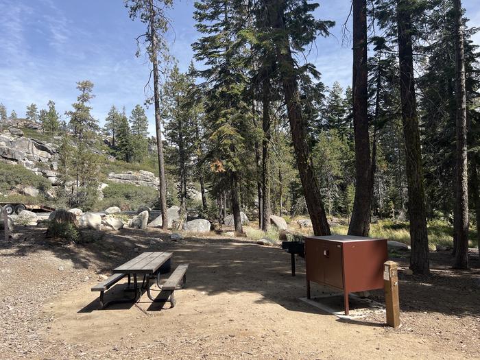A photo of Site 21 of Loop 2 at Northshore Campground - Loon Lake (CA) with Fire Pit