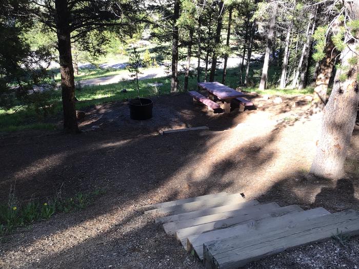 A photo of Site 026 of Loop LAKE at Lakeview Gunnison with Picnic Table, Fire Pit