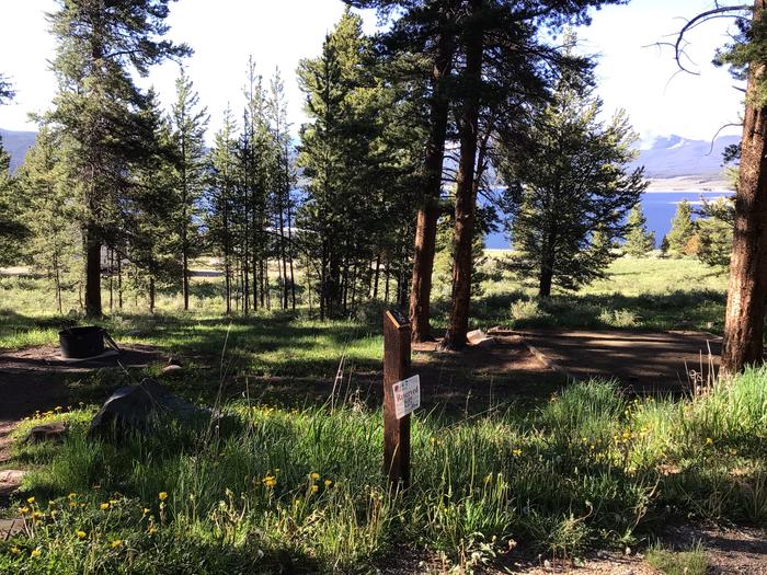 A photo of Site 014 of Loop LAKE at Lakeview Gunnison with Picnic Table, Fire Pit, Tent Pad