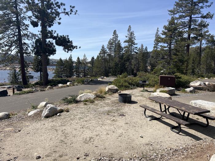 A photo of Site 7 of Loop 1 at Northshore Campground - Loon Lake (CA) with Fire Pit