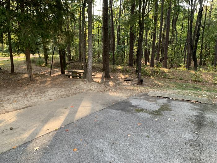 A photo of Site 023 of Loop BLOD at SOUTH MARCUM CAMPGROUND with Picnic Table, Electricity Hookup, Sewer Hookup, Fire Pit, Full Hookup, Water Hookup