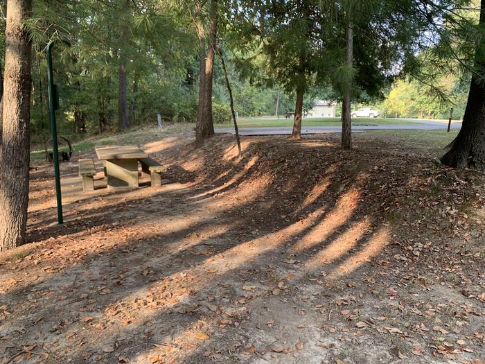 A photo of Site 023 of Loop BLOD at SOUTH MARCUM CAMPGROUND with Picnic Table, Electricity Hookup, Sewer Hookup, Fire Pit, Full Hookup, Water Hookup