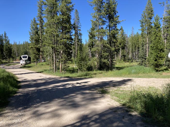 Campground road in unshaded area.Photo of unshaded area in the campground.