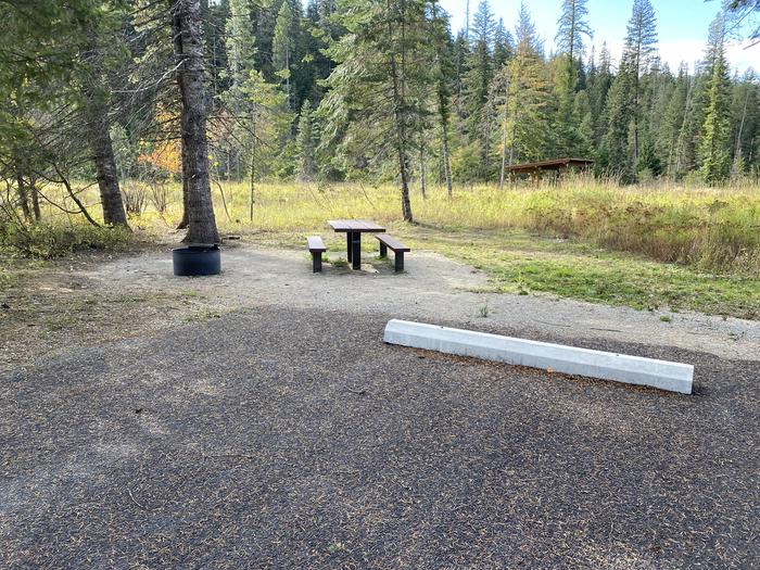 A photo of Site C047 of Loop C at KIT PRICE with Picnic Table, Fire Pit, Shade