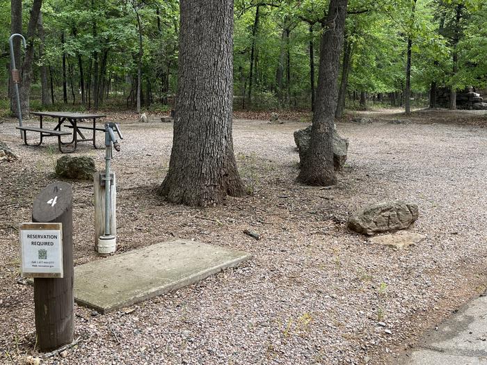 A photo of Site 04 of Loop Cold Springs at Cold Springs Campground (OK) Chickasaw NRA