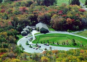 Aerial view of the Visitor Center