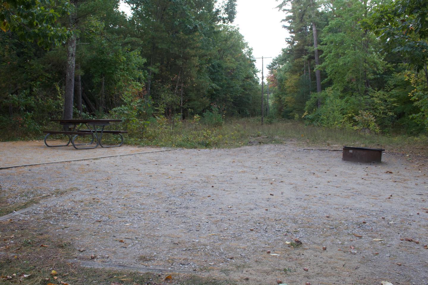 Campsite #52, view from the tent pad toward the site