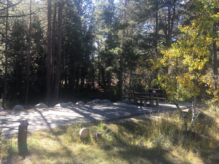 A photo of Site 004 of Loop LOWE at LOWER TWIN LAKES AT BRIDGEPORT with Picnic Table, Fire Pit, Shade, Food Storage, Waterfront