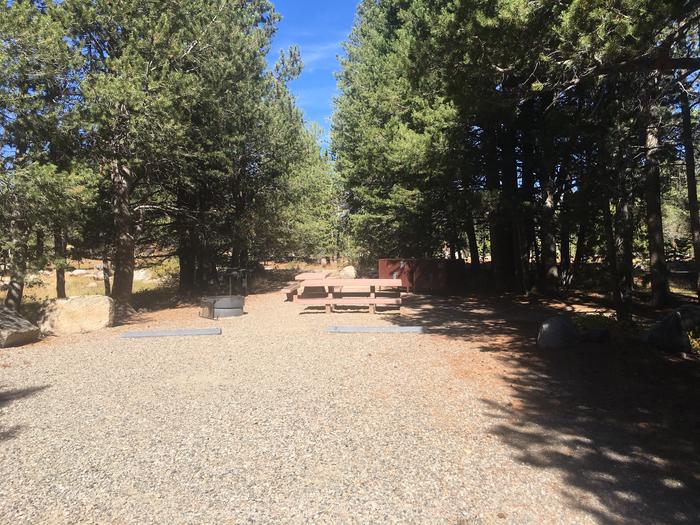 A photo of Site 006 of Loop Loop 1 at HOPE VALLEY with Picnic Table, Fire Pit, Shade, Food Storage, Tent Pad
Double site 
