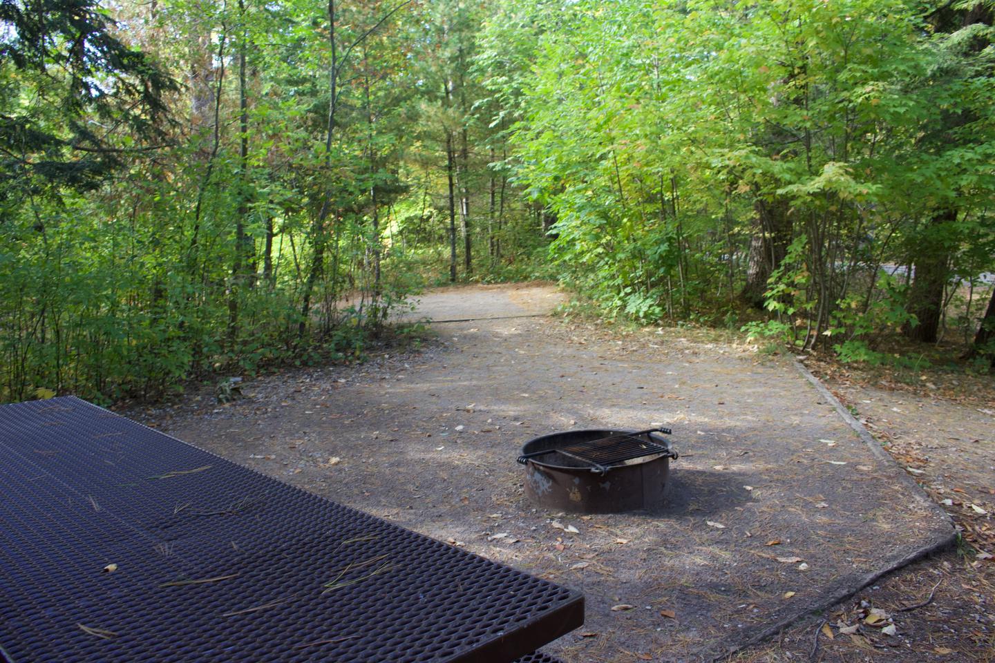 Campsite #56, view from the site toward the tent pad