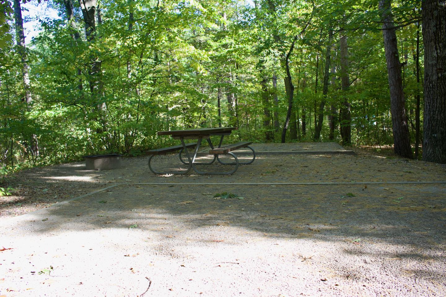 Campsite #78, view from the small tent space toward the site
