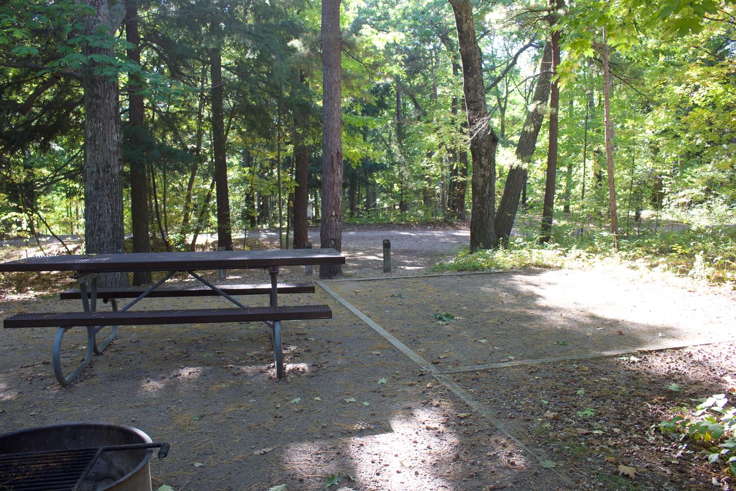 Campsite #78, view from the site toward the large tent pad
