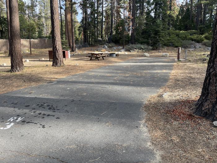 A photo of Site RV 3 of Loop Outer Camp Loop at Meeks Bay Resort with Picnic Table, Fire Pit, Food Storage, Full Hookup