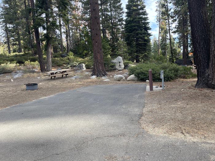 A photo of Site RV 1 of Loop Outer Camp Loop at Meeks Bay Resort with Picnic Table, Sewer Hookup, Tent Pad, Water Hookup