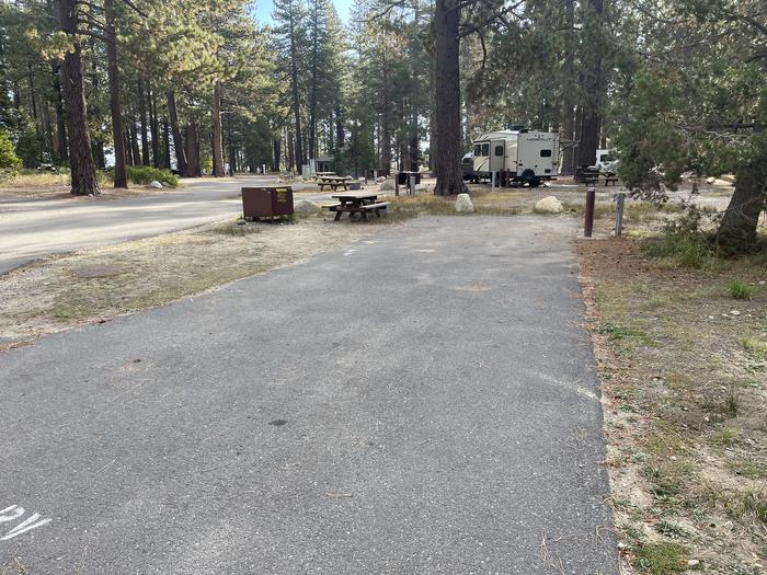 A photo of Site RV 6 of Loop Outer Camp Loop at Meeks Bay Resort with Picnic Table, Fire Pit, Food Storage, Full Hookup