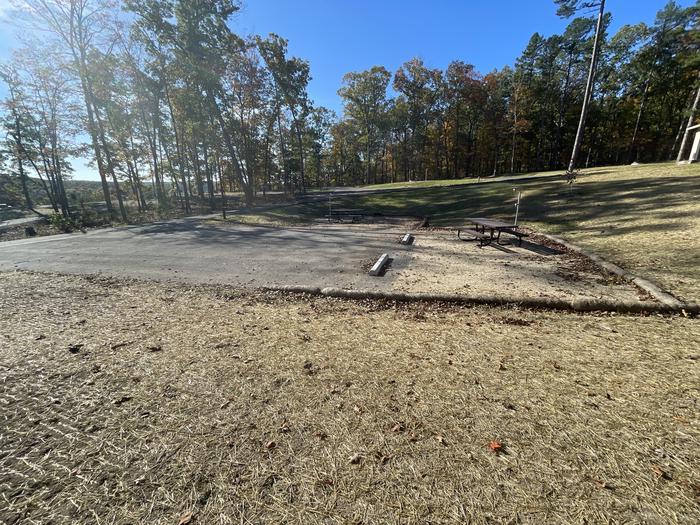 A photo of Site PO2 of Loop Pines Overlook at RED BLUFF CAMPGROUND with Picnic Table, Fire Pit, Lantern Pole