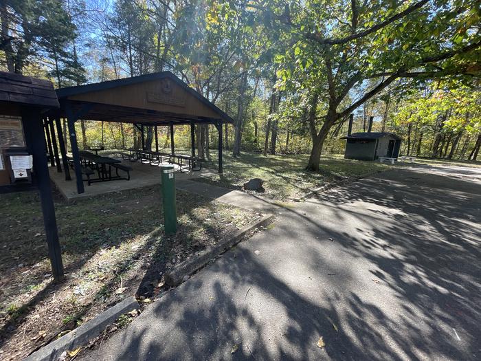 A photo of Site PAV2 of Loop Pavilion 2 at RED BLUFF CAMPGROUND with Picnic Table, Shade