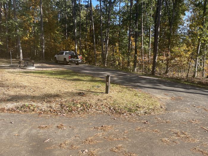 A photo of Site PO1 of Loop Pines Overlook at RED BLUFF CAMPGROUND with Picnic Table, Fire Pit, Shade, Lantern Pole