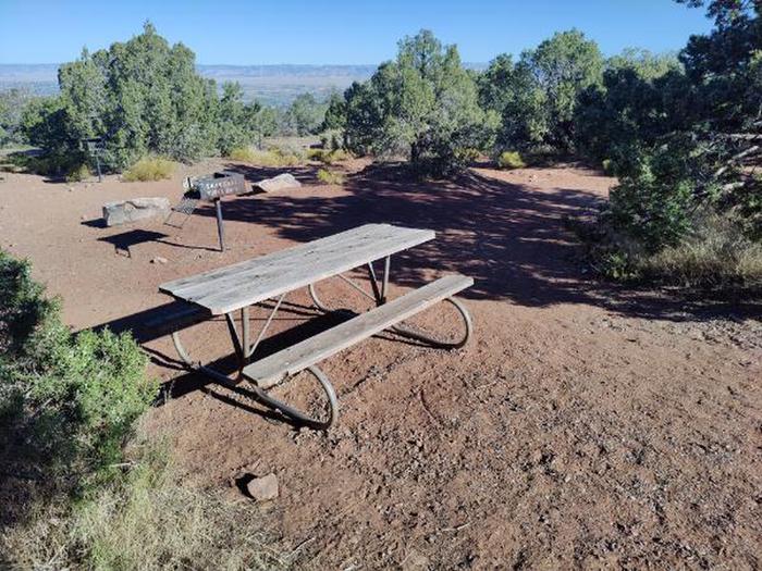 A photo of Site 60 of Loop C's picnic table and grillA photo of Site 60 of Loop C at SADDLEHORN CAMPGROUND