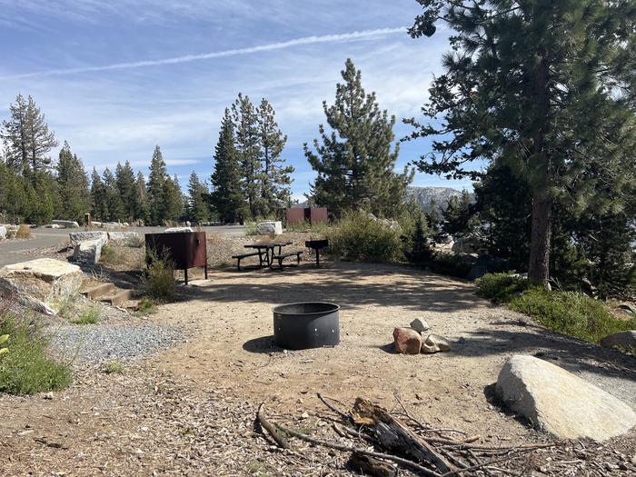 A photo of Site 12 of Loop 1 at Northshore Campground - Loon Lake (CA) with Fire Pit