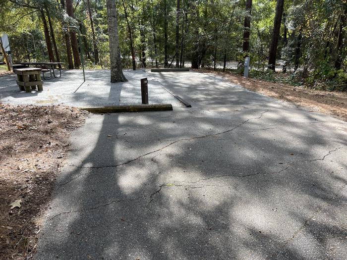A photo of Site 60 of Loop SLOO at HARDRIDGE CREEK with Picnic Table, Electricity Hookup, Sewer Hookup, Fire Pit, Shade, Lantern Pole, Water Hookup
