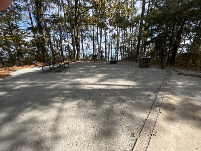 A photo of Site 63 of Loop SLOO at HARDRIDGE CREEK with Picnic Table, Electricity Hookup, Sewer Hookup, Fire Pit, Shade, Lantern Pole, Water Hookup