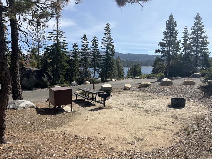 A photo of Site 18 of Loop 2 at Northshore Campground - Loon Lake (CA) with Fire Pit