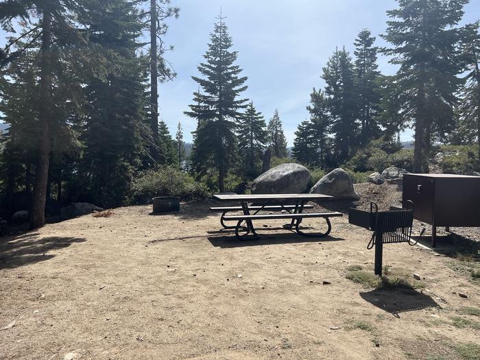 A photo of Site 19 of Loop 2 at Northshore Campground - Loon Lake (CA) with Fire Pit