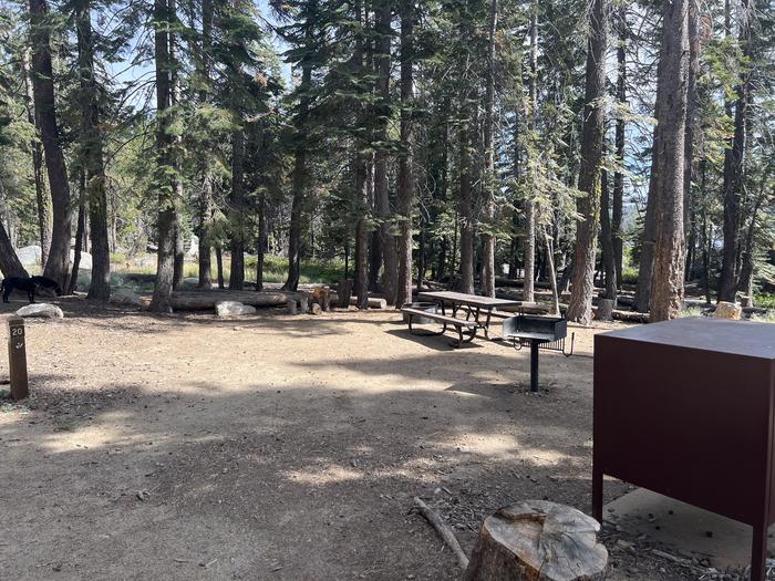 A photo of Site 20 of Loop 2 at Northshore Campground - Loon Lake (CA) with Fire Pit