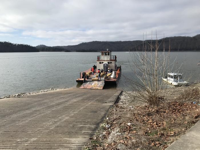 Open Air Barge pending departure at Dale Hollow Lake State Resort Park (KY) Launch Ramp