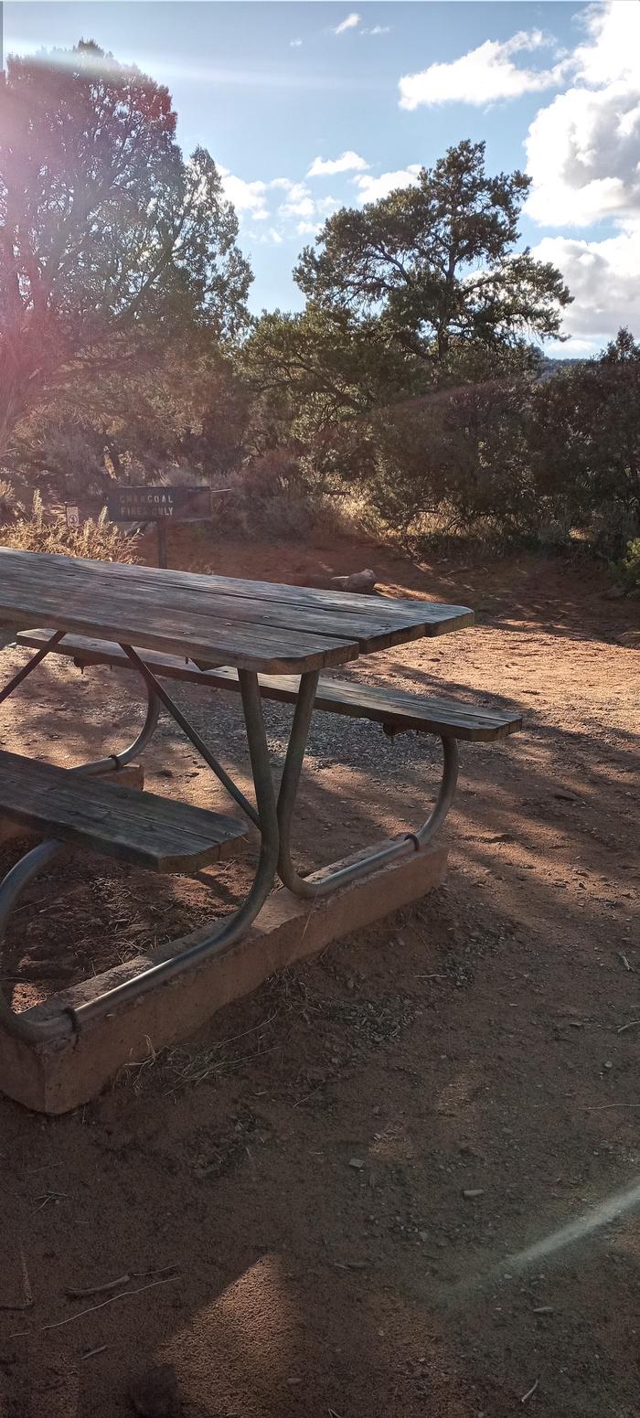 Picnic table and grillC 62 Campsite picnic table and grill