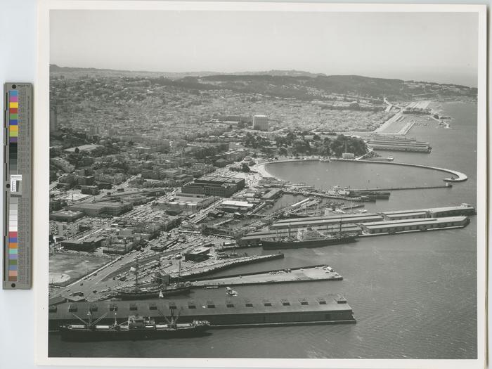 Fishermans Wharf 1960Aquatic Park and Fishermans Wharf 1960. BALCLUTHA is berthed at Pier 41, bottom left. 