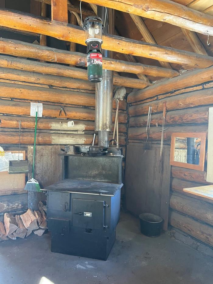 Log Cabin wood stoveCooking and Heating Wood Stove