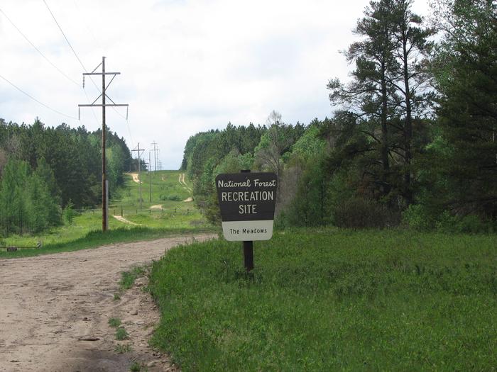 Meadows ORV Campground entrance sign