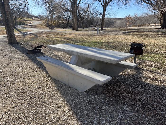 A photo of Site 024 of Loop RIVE at RIVERSIDE (KS) with Picnic Table, Fire Pit